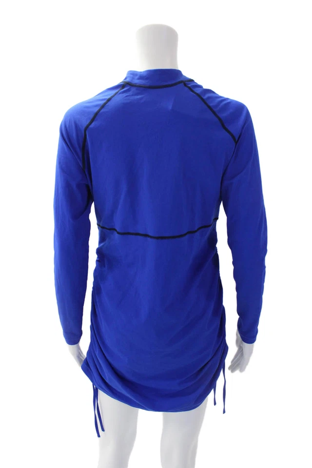 Vestido Coolibar Mujer Media Cremallera Cuello Redondo Manga Larga Detalle Acanalado Azul Talla M Foto 3 de 4