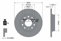 2X Textar Bremsscheibe 92106303 FüR Audi Seat