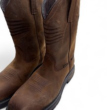 Men's Ariat Leather WorkHog 10.5 Patriot Waterproof Carbon Toe Work Boot Cowboy