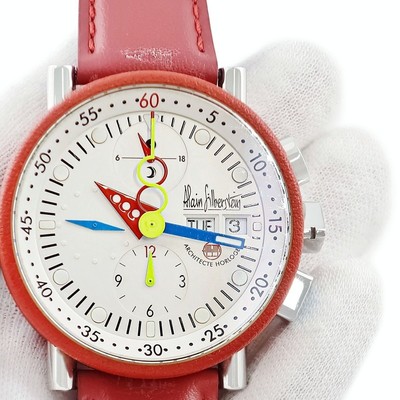 Alain Silberstein Watch LWO5100 Chrono Bauhaus Gummy Red