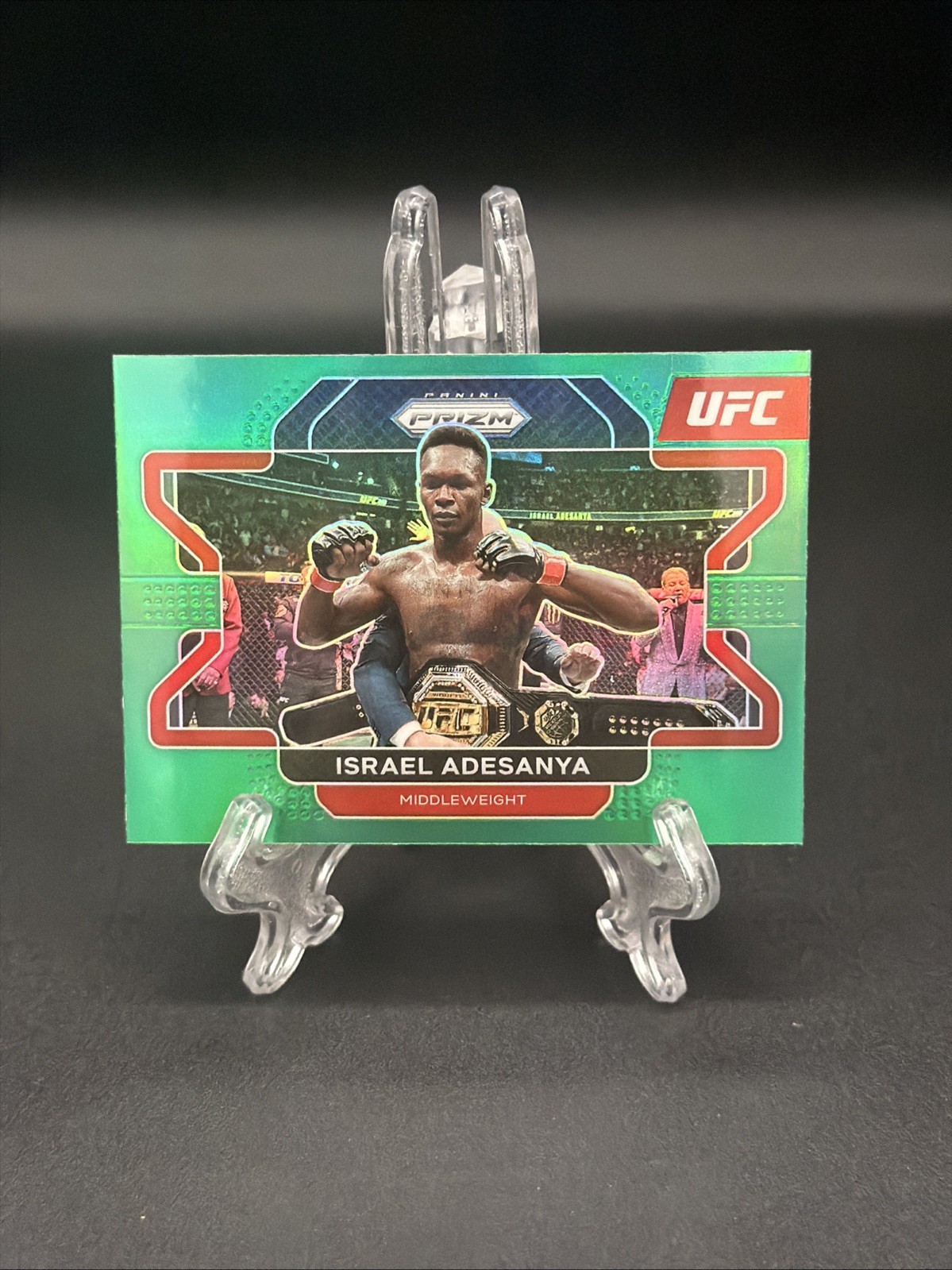 2022 Panini Prizm UFC – Israel Adesanya Green Prizm #23