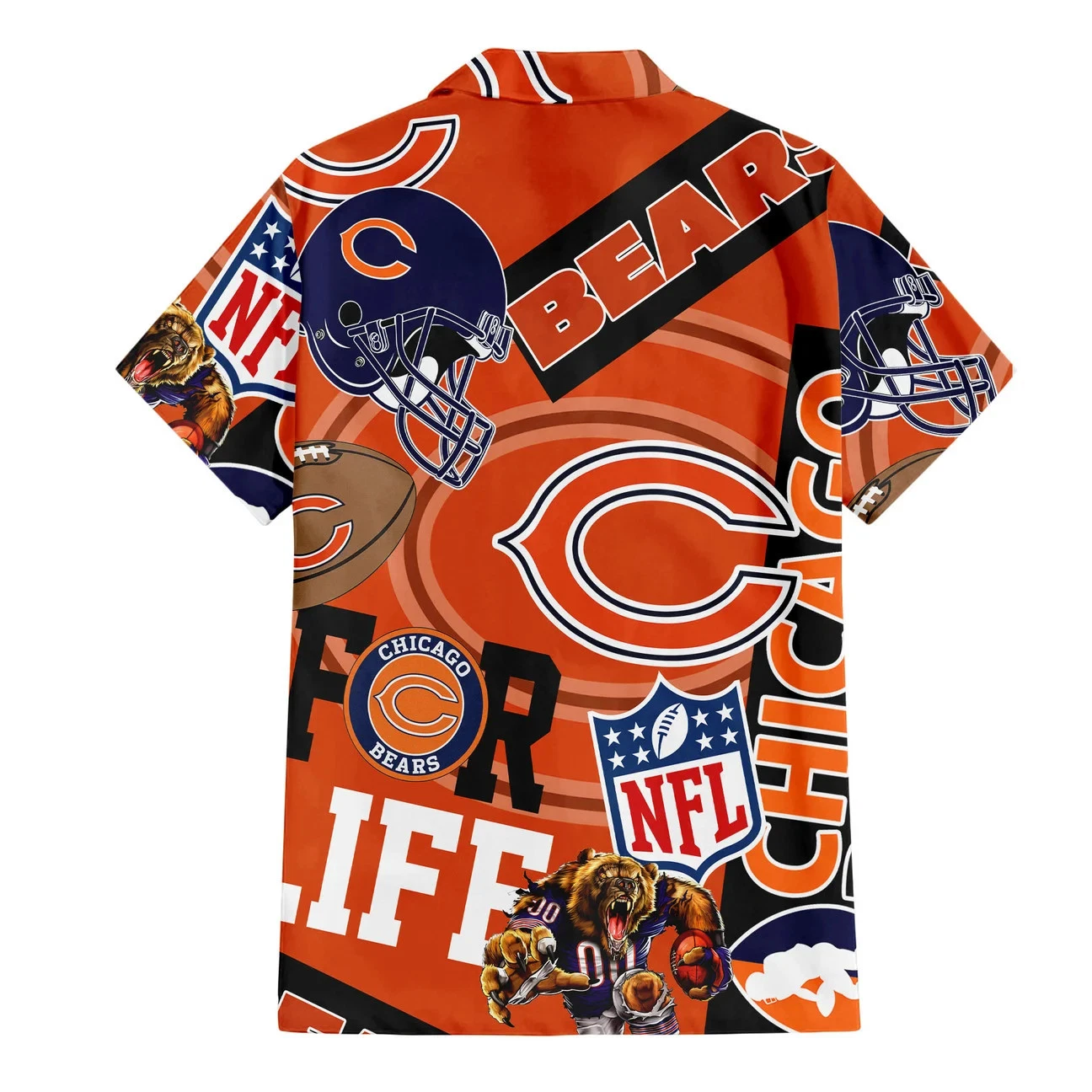 football Chicago Bears For Life Hawaiian Shirt