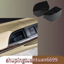 FOR 2008-2013 Honda 8th Accord ABS Black Car Door Storage Box Cover Trim 2pcs
