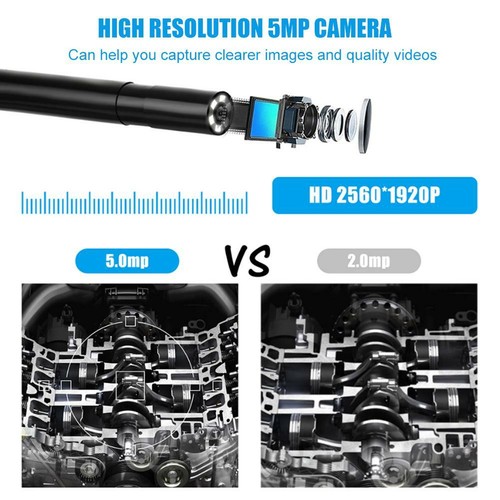 2/5/10M USB WIFI Endoskop 5.5mm 5MP Inspektionskamera Kanal für IOS/Android - Bild 9 von 21