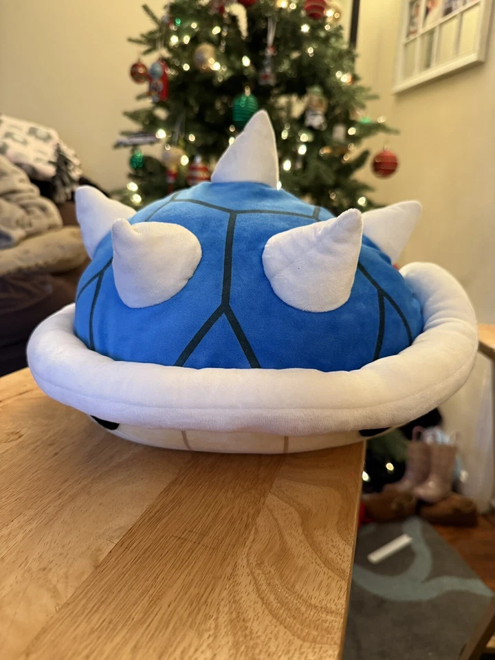 Peluche Nintendo Mario Kart Azul Koopa Spike Shell 15 pulgadas Tomy MochiMochi Club Foto 3 de 4