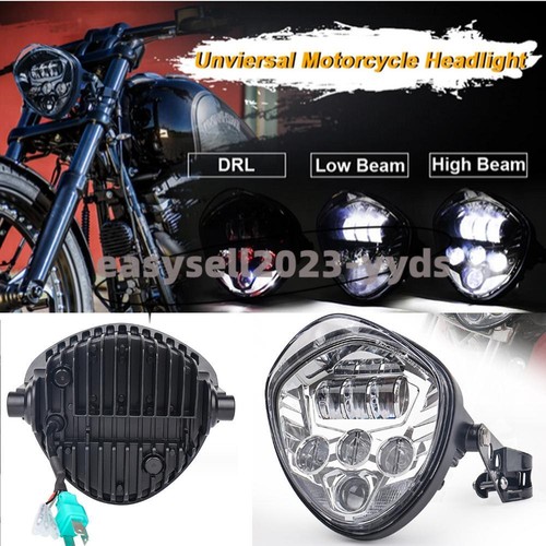Universal H4 aluminum LED DRL Motorcycle Headlight High/Low Fit For Honda CB400 - Picture 18 of 18