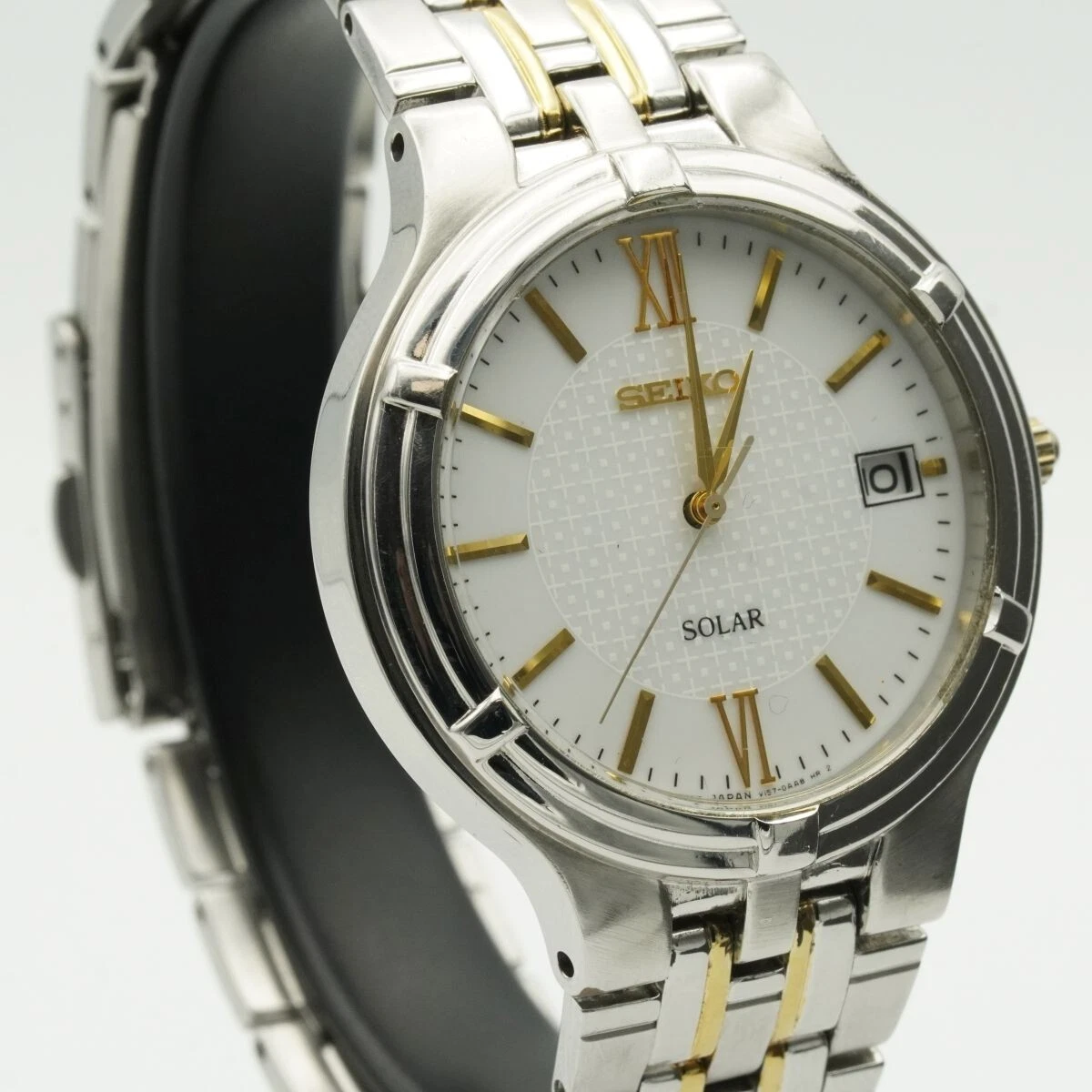 SEIKO Solar Herren Uhr 35mm V157-0AA= Men Watch From JAPAN S078