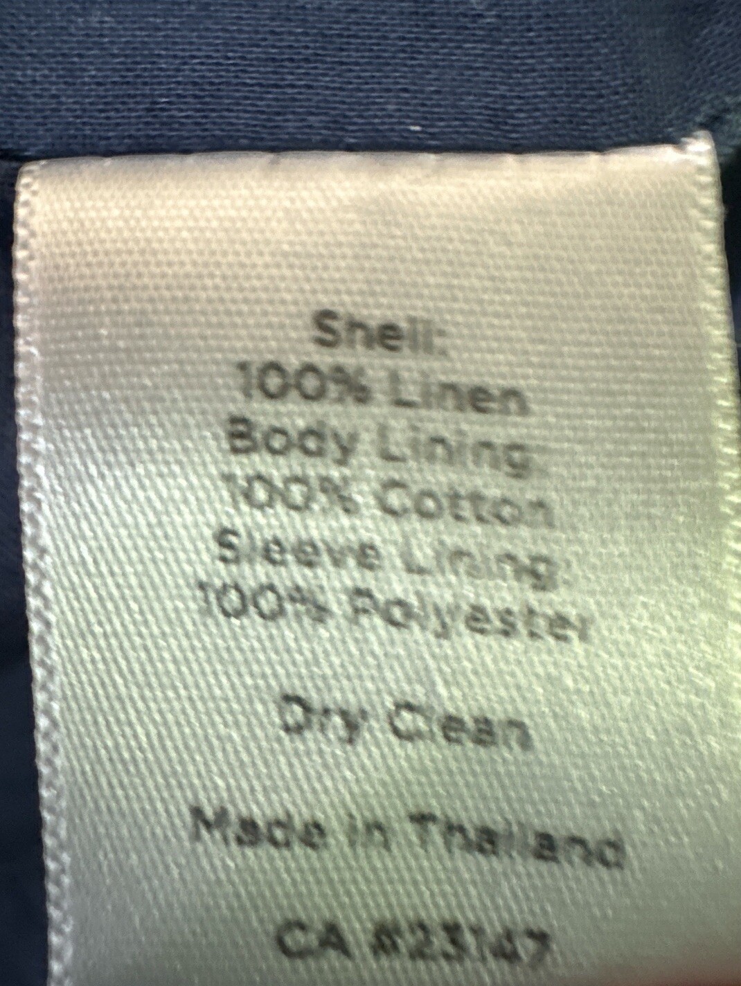 Talbots Linen Blazer Lined Chambray Hacker Size 6… - image 5