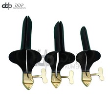 Lot Of 3 Collin Vaginal Speculum Medium,Large,Small Black Coated Gynecology Inst