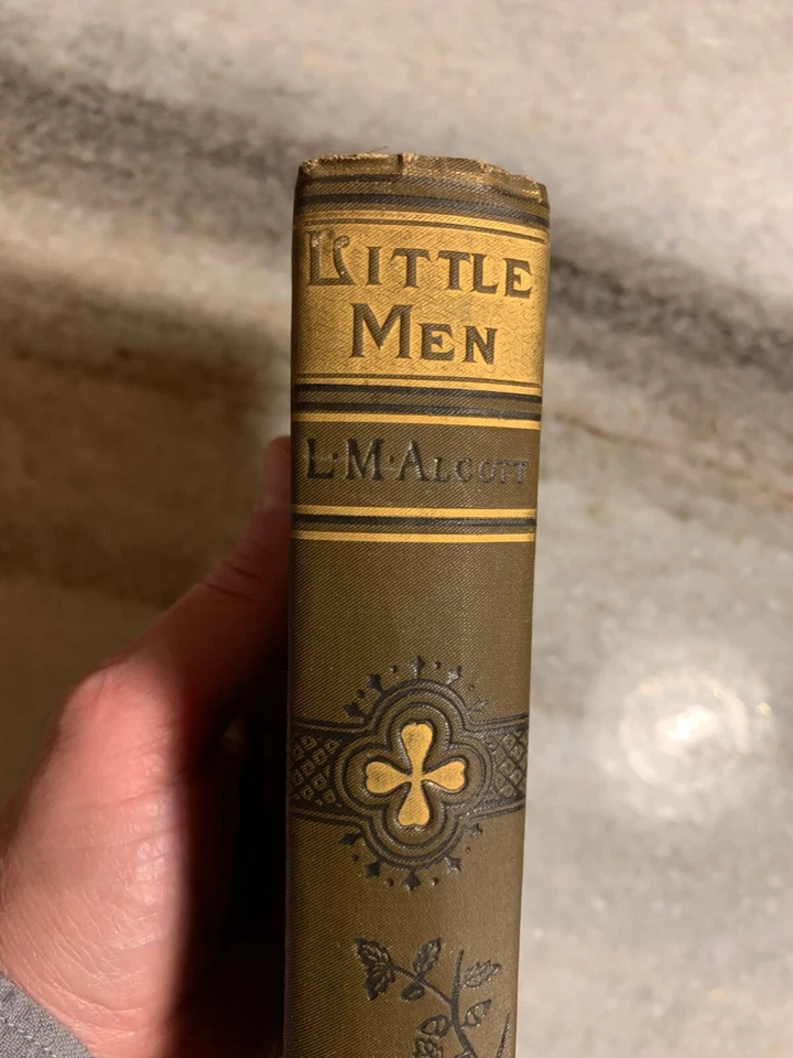 Antique Victorian Embossed Gilded Ornate Hardcover Book "Little Men" L Alcott Foto 3 de 4