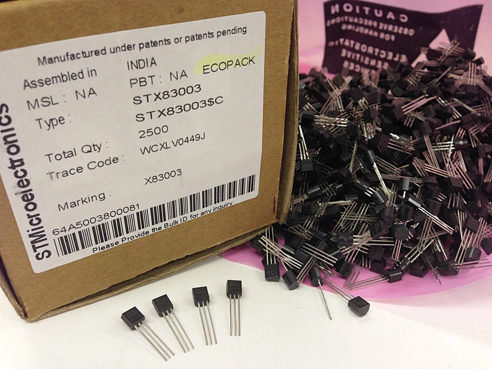 300 Stück / 300 pieces STX83003 700V 1A  NPN TRANSISTOR  see also PNP STX93003 - Bild 2 von 4