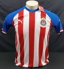 Puma Guadalajara Youth Home Jersey, Red/White/Blue, Size YXL