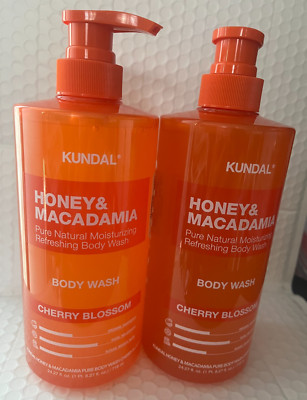 KUNDAL HONEY &MACADAMIA CHERRY BLOSSOM MOISTURIZING  BODY WASH(2PIECES)24.27FLOZ