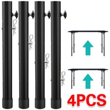 4Pcs Folding Table Leg Extenders Heavy Duty Steel Folding Table Leg Risers Q