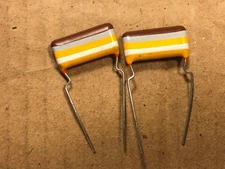 2 NOS Mullard Tropical Fish .18 uf 400v Capacitors Guitar Amp Tone Caps (Qty Av)