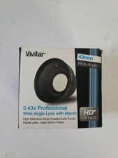 Vivitar 0.43x Professional 43mm Wide Angle Lens w/ Macro VIV-43W No Box