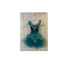 Costume Gallery aqua velvet sequin dance costume size child small