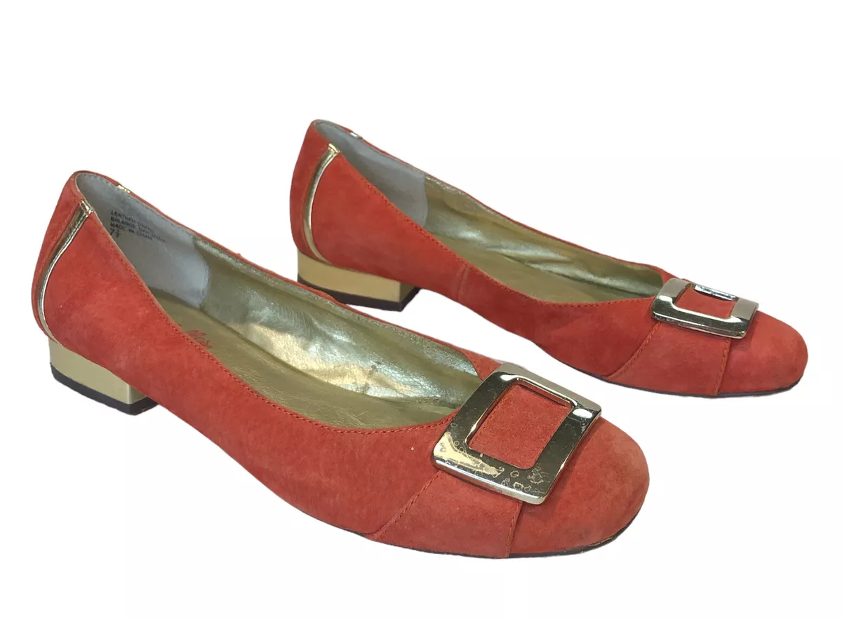 Burnt orange deals flat shoes