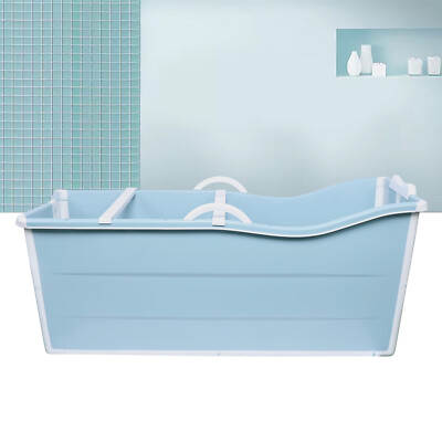 51in L Foldable Bathtub Adult Shower Soaking Folding Water Spa Bath Tub Portable
