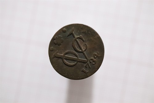 🧭 🇳🇱 NETHERLANDS INDIES HOLLAND VOC DUIT 1734 B49 #3049