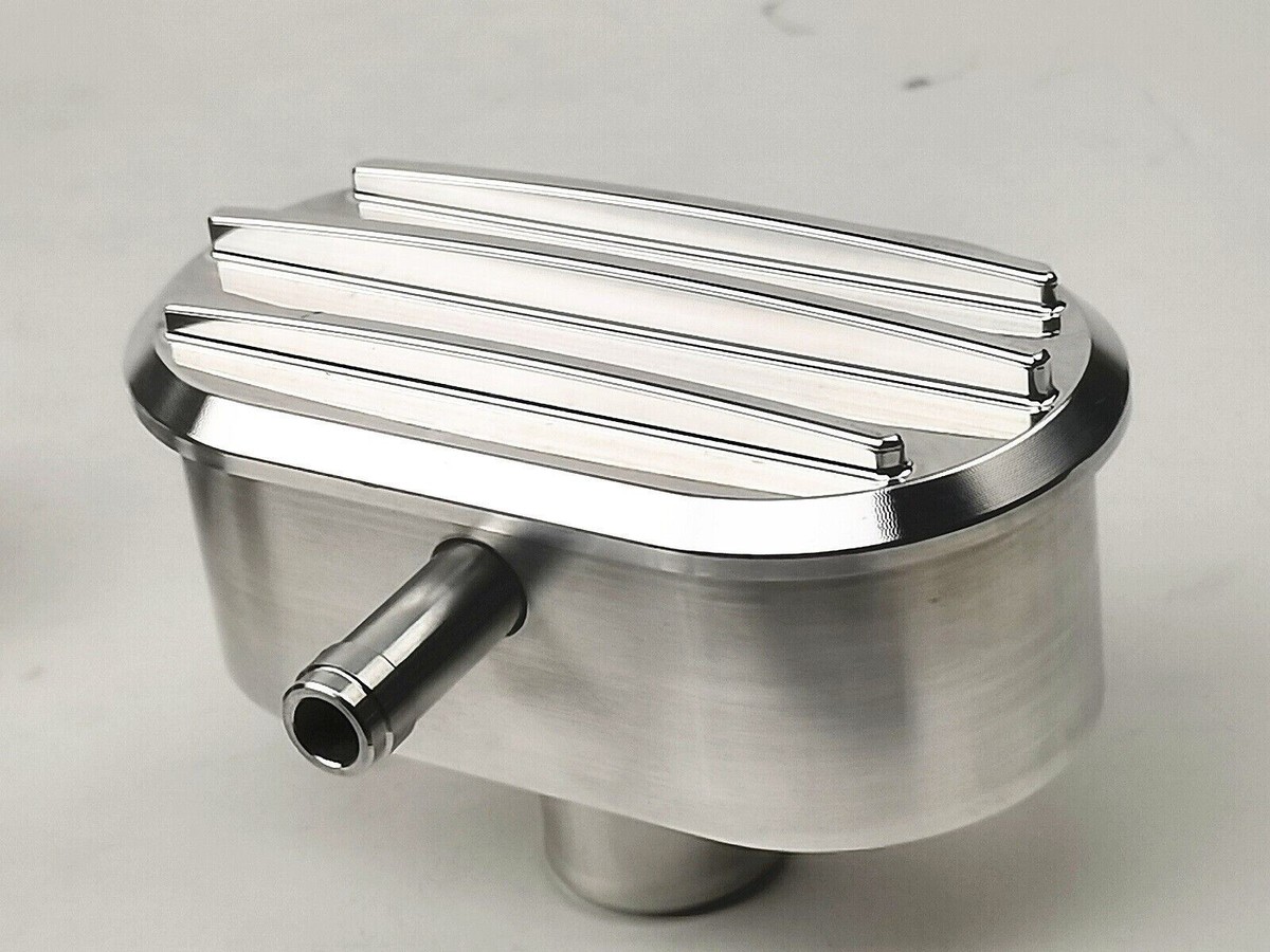 Polished Aluminum Finned Oval PCV Breather Valve Cover Combo – Nostalgic Hot Rod Style