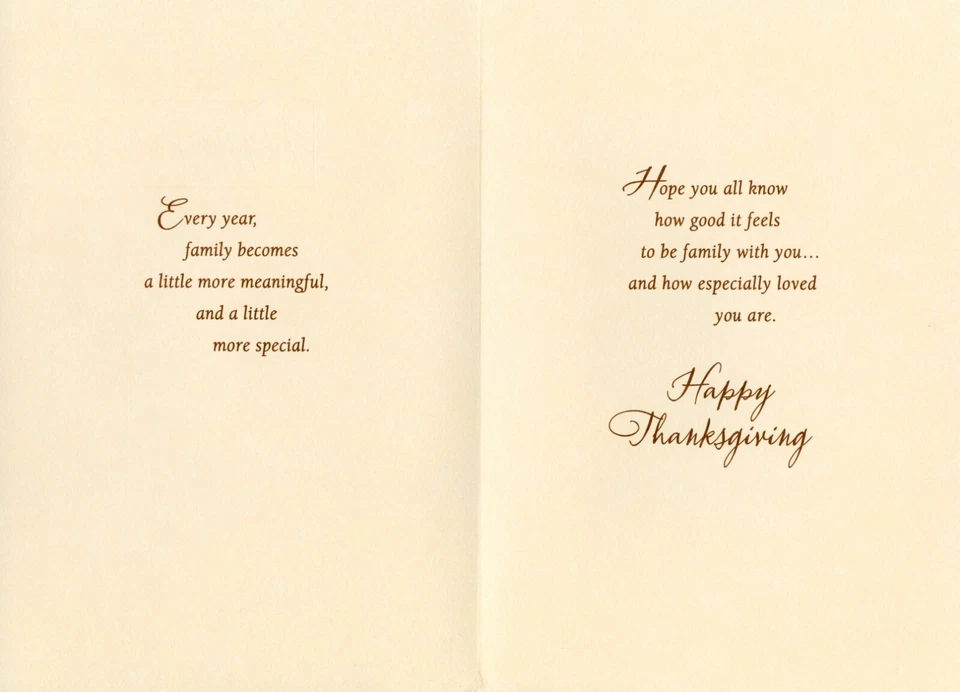 Cartão de Dia de Ação de Graças Amoroso PARA SOBRINHO E FAMÍLIA, Outono por Hallmark +✉ - Imagem 2 de 4