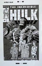 Production Art INCREDIBLE HULK #346 cover, TODD MCFARLANE, ERIK LARSEN art