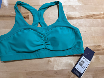 Roxy Women’s Spirit Bra – Medium Support, Recycled Nylon, Removable Cups, Reflective Logo