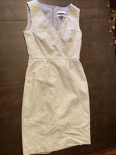 Women’s Banana Republic Sparkly Gray Twill Pencil Dress Size 0 Knee Length