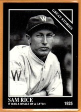 SAM RICE-Washington Senators/1992 Conlon Collection -Baseball Card