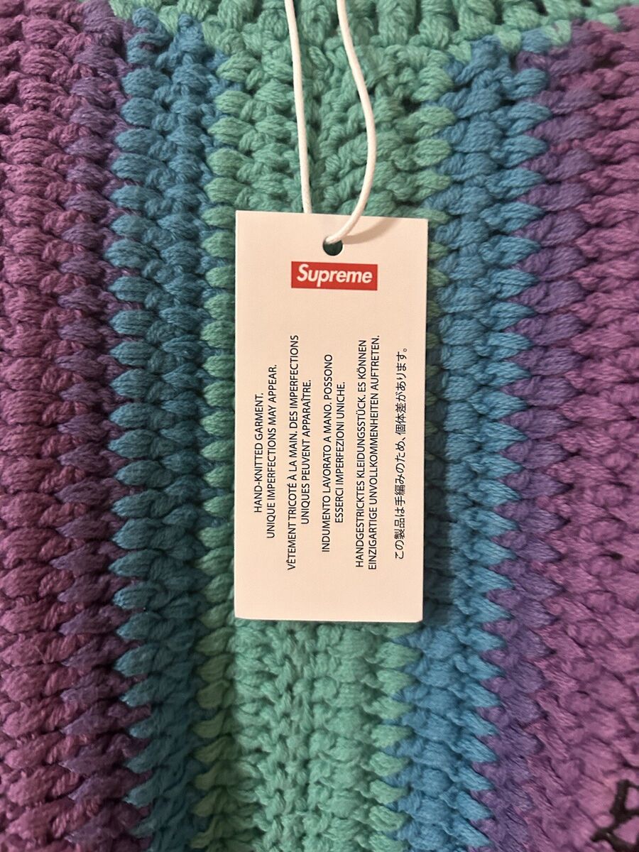 Supreme Hand Crocheted Sweater - Multicolor - XL | eBay Supreme Hand Crocheted Sweater - Multicolor - XL | eBay