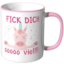 JUNIWORDS Tasse "F*ck Dich soooo viel!!!" Geschenk Geburtstag witzig lustig