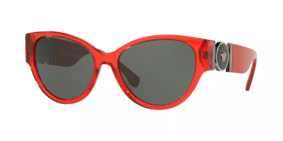 Versace VE4368 Sunglasses Red w Green Lens 530771 VE 4368
