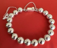 SILPADA R 925 Sterling Silver  10mm Ball Beads Bracelet NEW