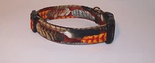 Wet Nose Designs Colorful Southwest Feathers Dog Collar Tribal South West Browns