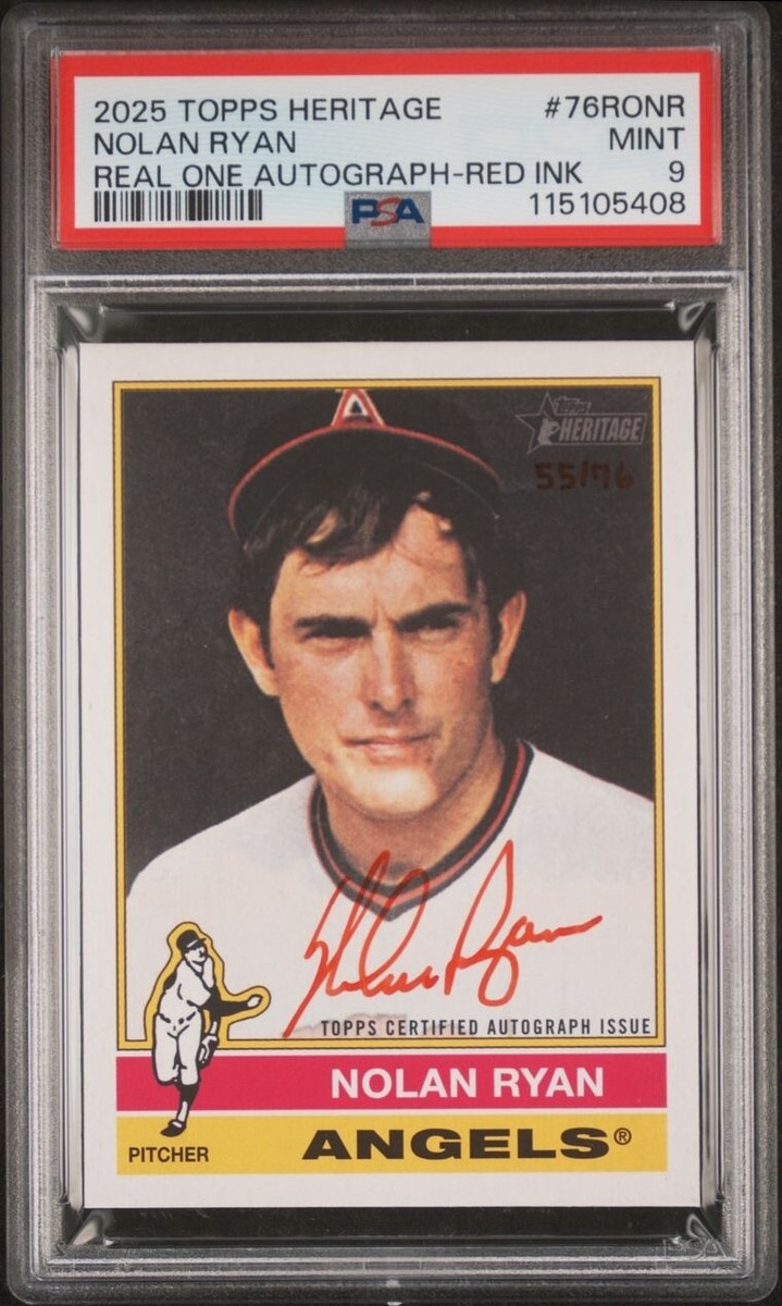 メジャーリーグカード ノーランライア 2025 Topps Heritage - Real One Autographs Nolan Ryan #76RO