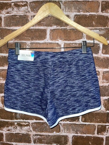 NWT JUSTICE GIRLS 8 BLUE DOLPHIN SHORTS ATHLETIC ACTIVE ELASTIC WAIST CASUAL - Picture 2 of 2