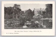 Postcard the Lake at the State Teachers College in Millersville, PA.