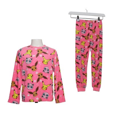 Primark, Pyjama, Größe: 128, Polyester, Pink/Mehrfarbig, Sonstiges, Fleece #oOD