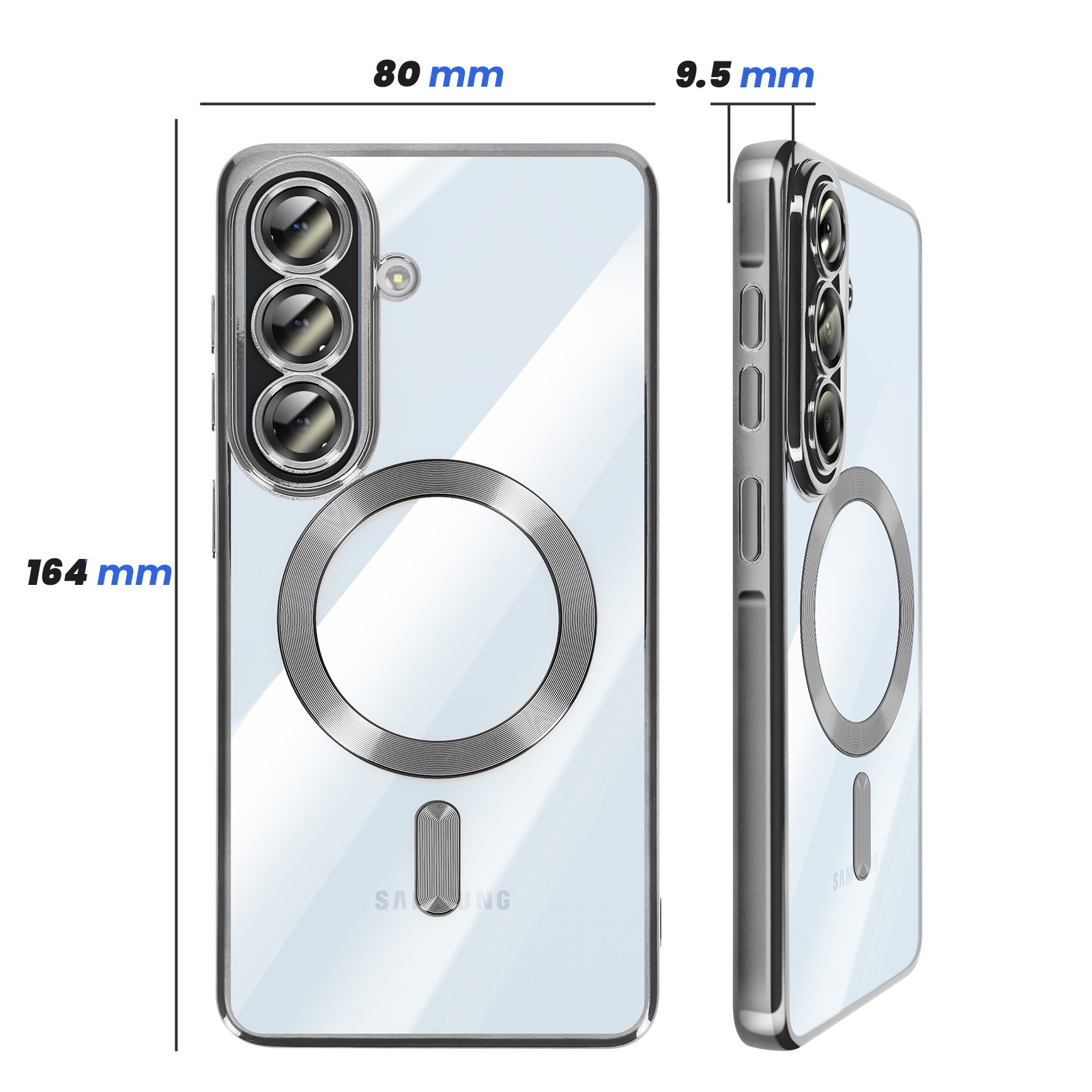 Coque Galaxy A57 protection silicone rigide argent brillant - 3