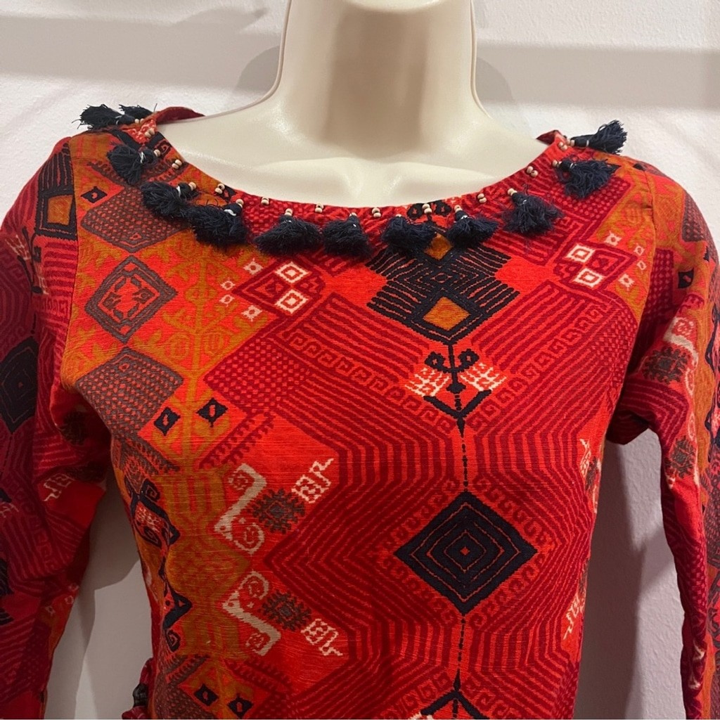 Generation Basic Bohemian Indie Red and Orange Pa… - image 4