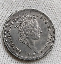 Mezza Piastra 60 grana 1818  Napoli Due Sicilie R2 bellissima patina 