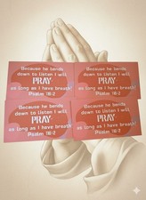4 Bible Verse Mini Scripture Inspirational Christian Gifts Encouragement Cards.