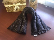 rice flax heat pad hot/cold shoulder neck wrap pack Bag  21x6''pain aid Brown