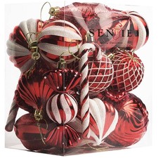 Christmas Ball Ornaments Shatterproof Plastic Tree Ornaments 24 PCS Shaped St...