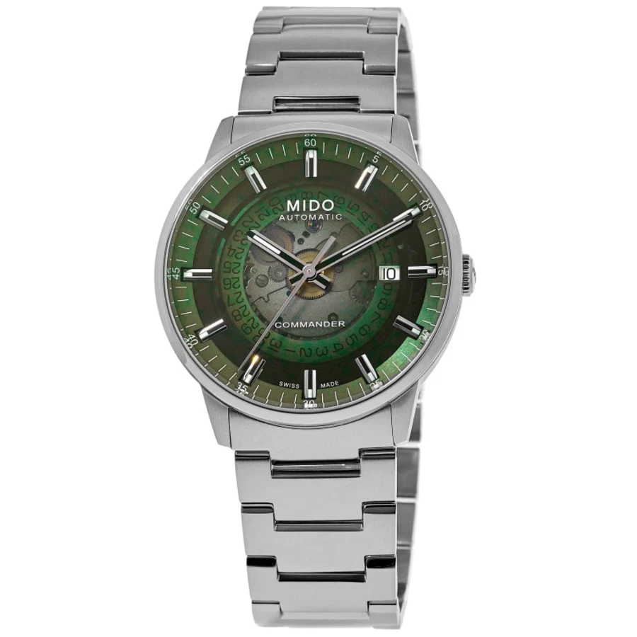 Nuevo Reloj Hombre Mido Commander Gradiente Automático Verde M021.407.11.411.03