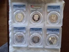 SIX (6) SILVER KENNEDY HALF LOT. PCGS PR69 DCAM 1995×2, 1997, 1999, 2018, 2019.
