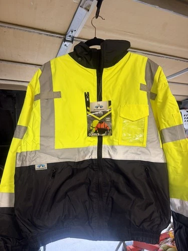 Pyramex RJ3110XL Class 3 Hi-Vis Waterproof Quilt Lined Jacket Size XL - product listing photo
