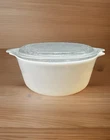 PYREX Ovenware 1 1/2 Pt Covered Round Dish 472 & Lid 470C White Vintage MCM