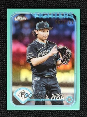 2024 Chrome NPB Nippon Professional Baseball Aqua Refractor Hiromi Itoh 1ro9